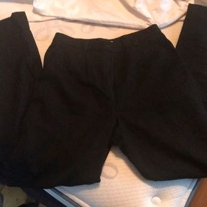 Black wool trousers